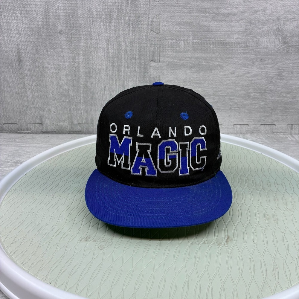 Vintage Orlando Magic Hat Cap Snapback Black Blue NBA One Size
